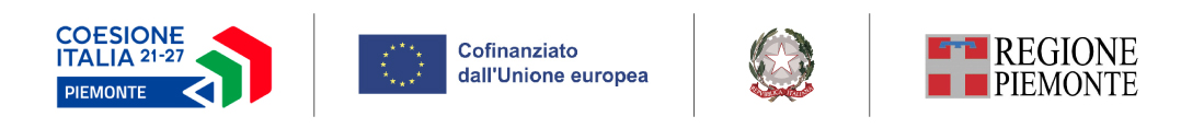 Loghi COESIONE ITALIA 21-27 PIEMONTE, REGIONE PIEMONTE, Cofinanziato Unione europea